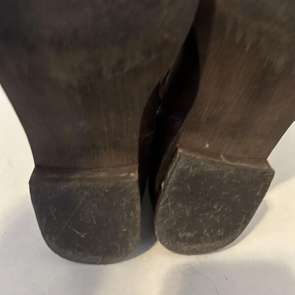 Marc Fisher Boots Womens Size 8 Brown Riding Knee High Side Zip Buckle Tall - Picture 14 of 14